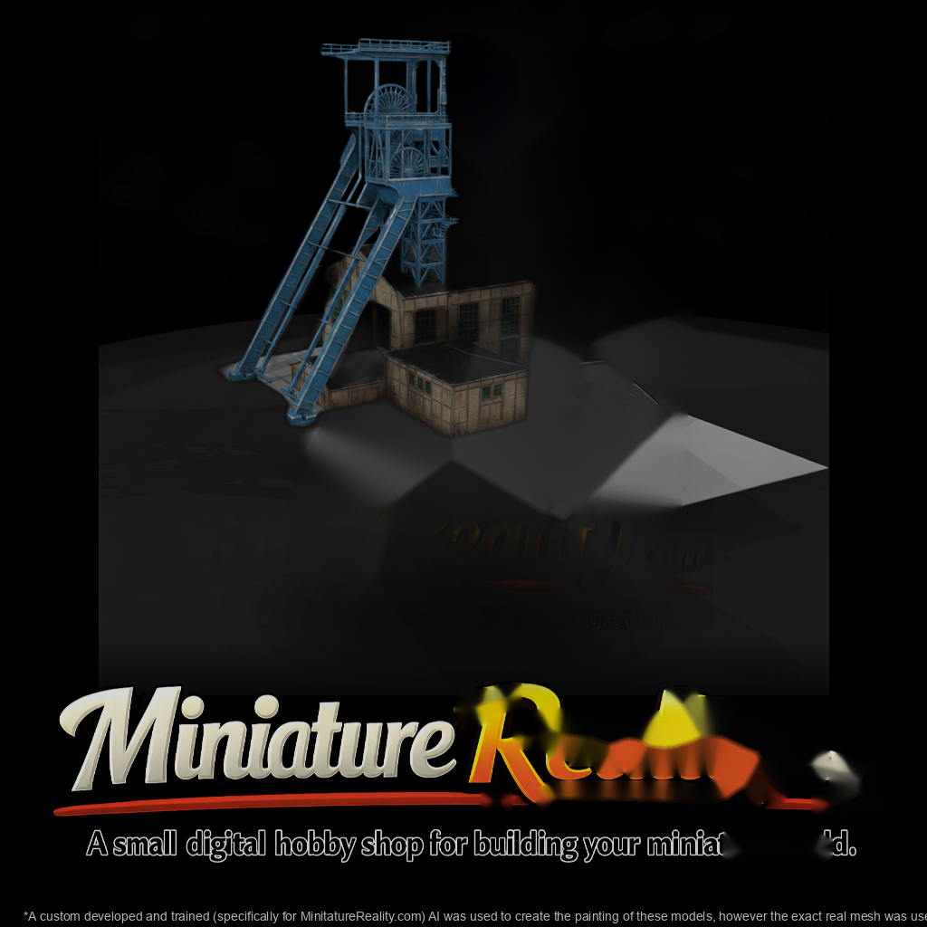 Mine Headframe with Conveyor