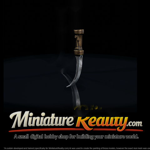 Ornate Curved Fantasy Dagger
