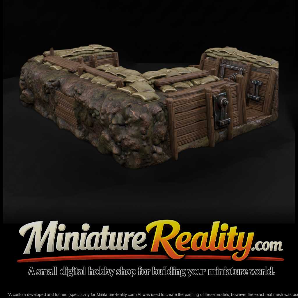 Sandbagged Trench Corner Section