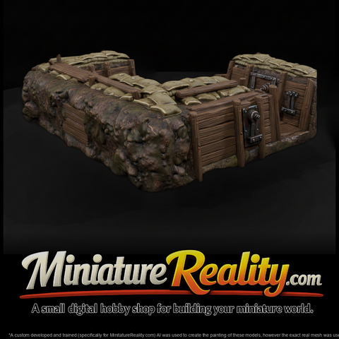 Sandbagged Trench Corner Section