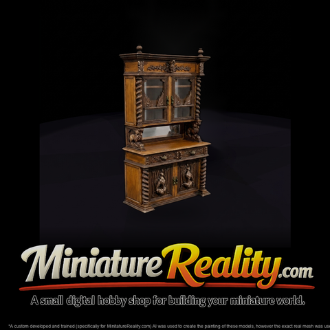 Victorian Carved China Cabinet