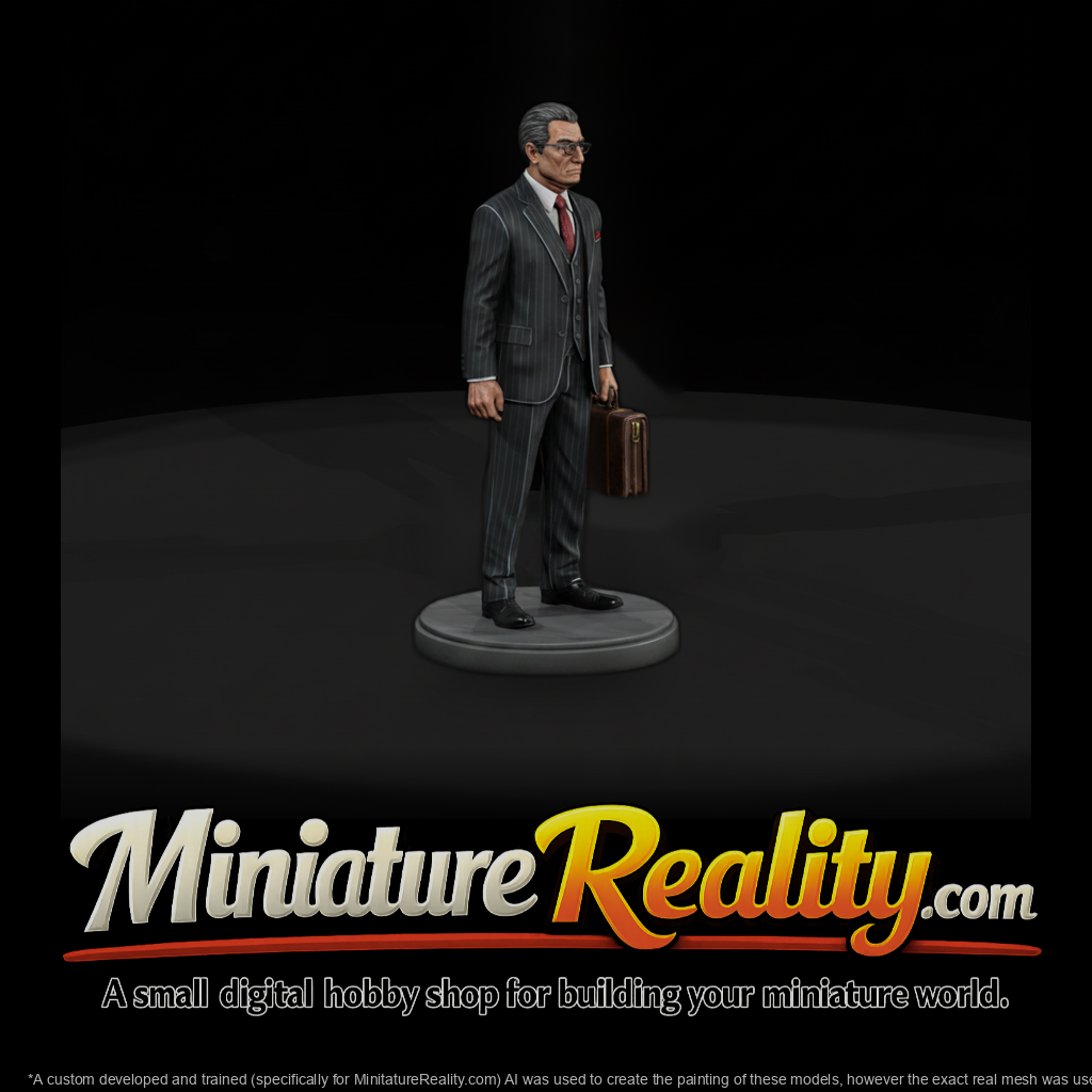 1990s Businessman with Briefcase
