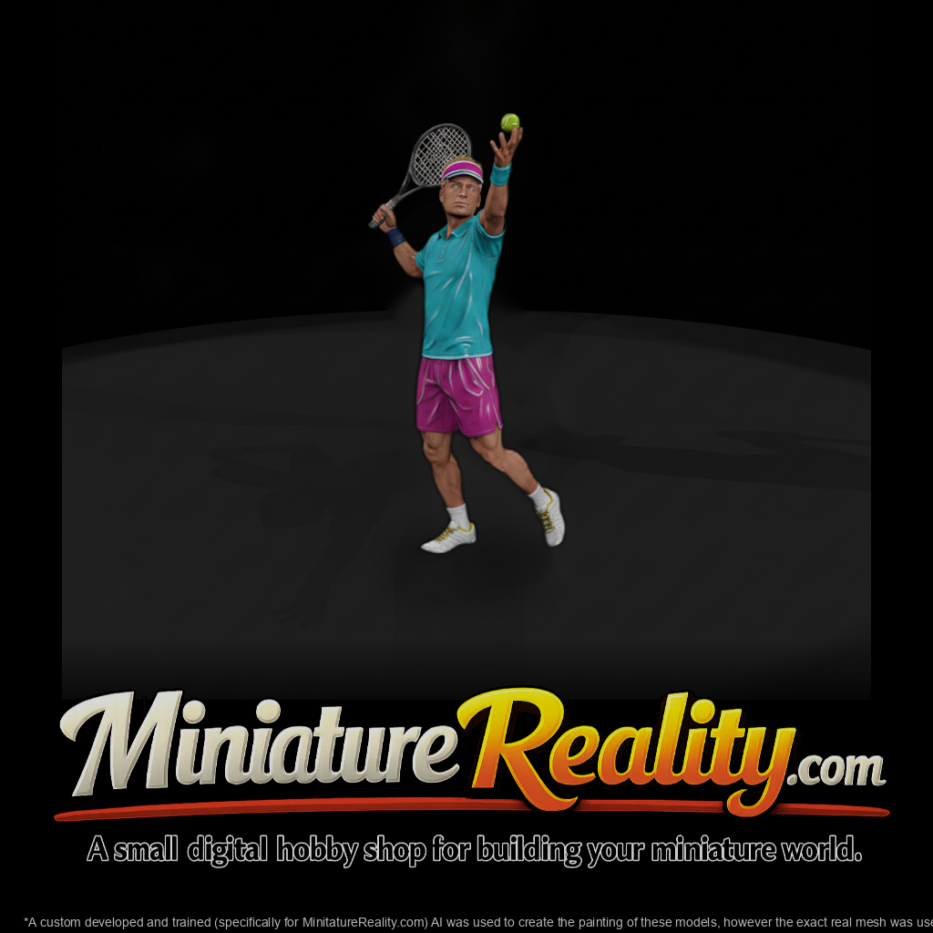 Tennis Player Serving