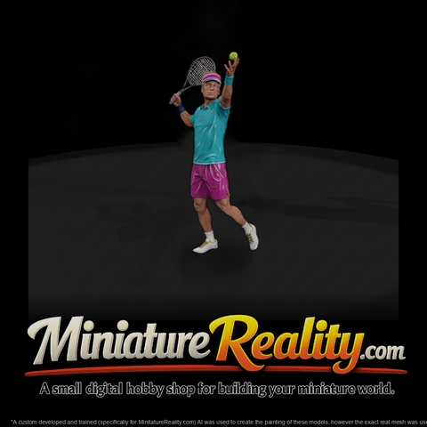 Tennis Player Serving