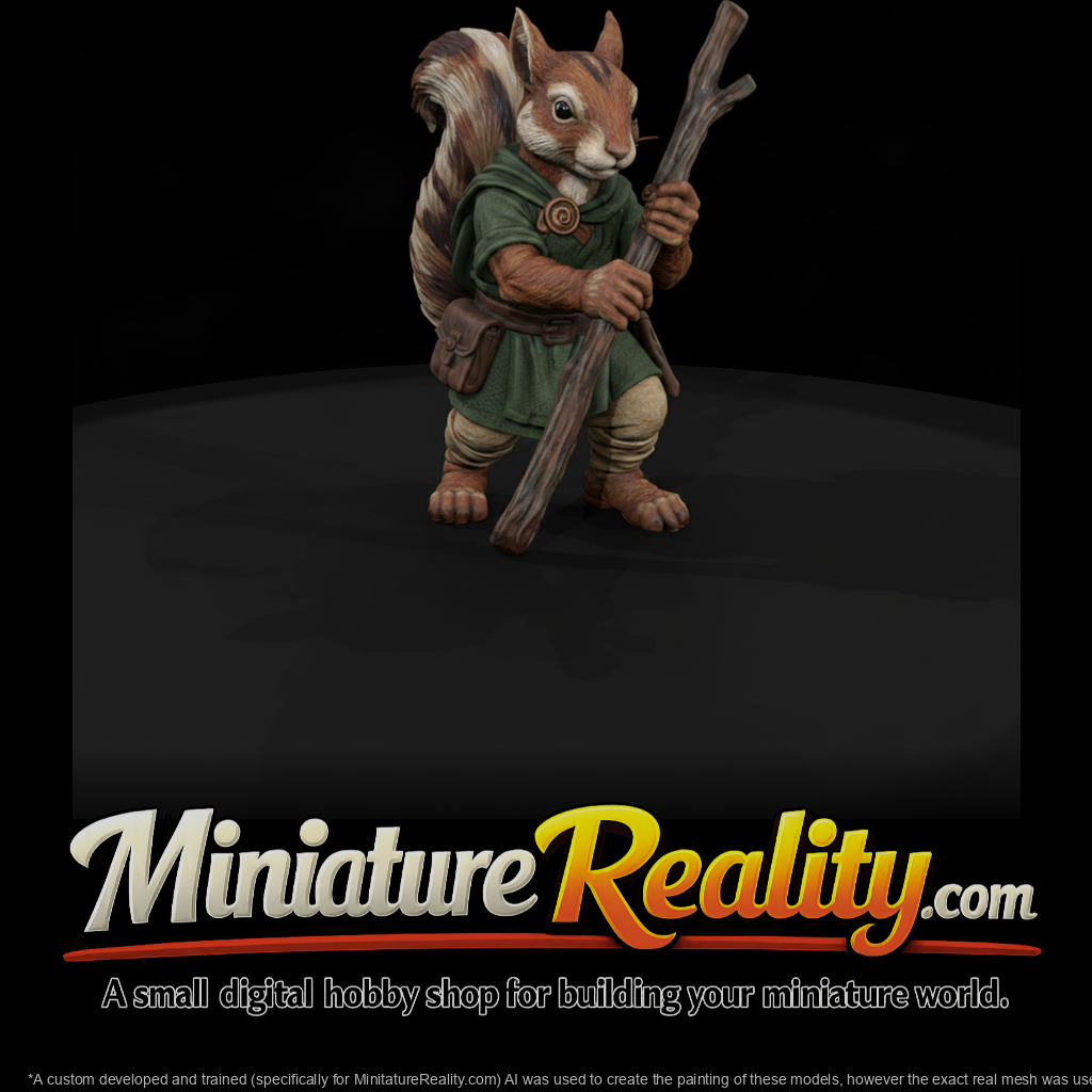 Mythology Ratatoskr Figure, three-quarter view