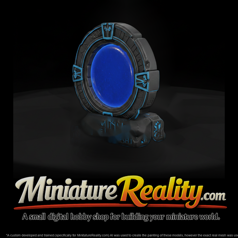 Stylized Nordic Runic Stone Portal 3D Model Pncq2W