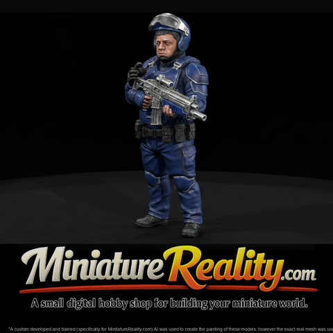 Near-Future Riot Officer with Carbine