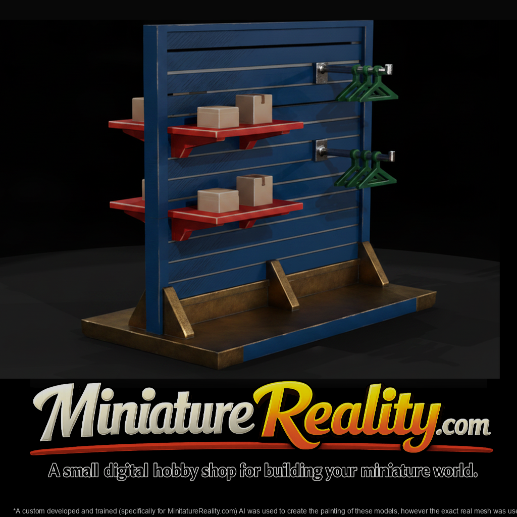Retail Slatwall Display Stand with Shelves