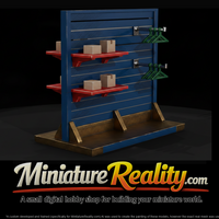 Retail Slatwall Display Stand with Shelves — thumbnail 1