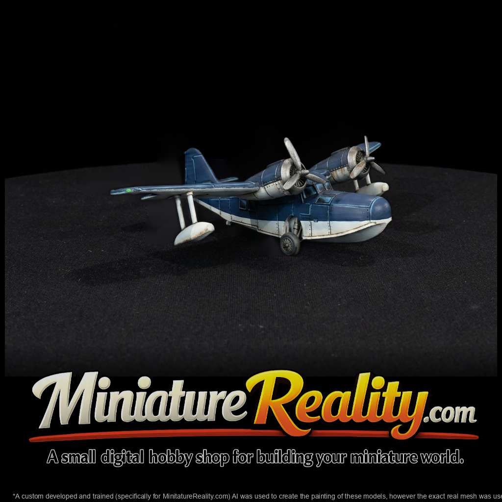 Vintage Twin-Engine Amphibious Seaplane