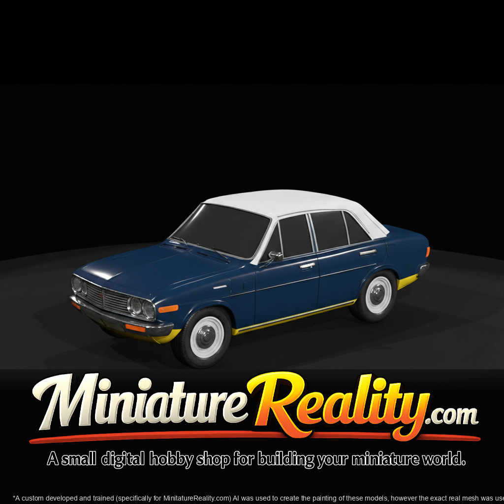 Mazda 616 Sedan (1974) miniature, three-quarter view