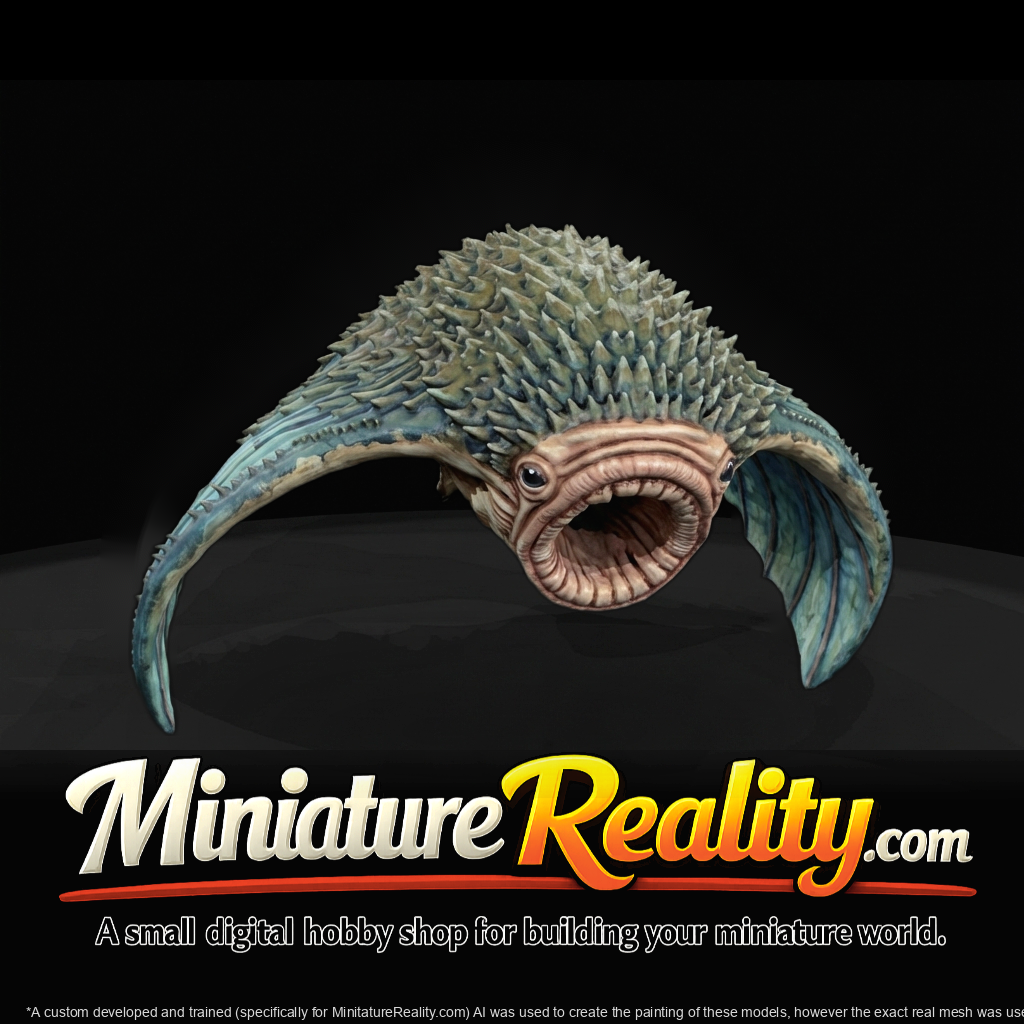 Gloomscale — Terror from the Deep miniature, three-quarter view