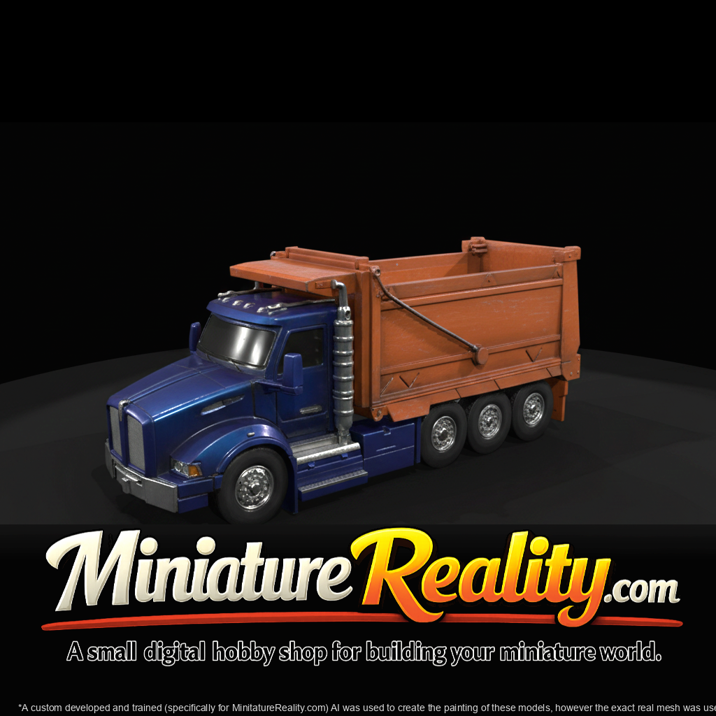 Kenworth T880 Tipper miniature, three-quarter view