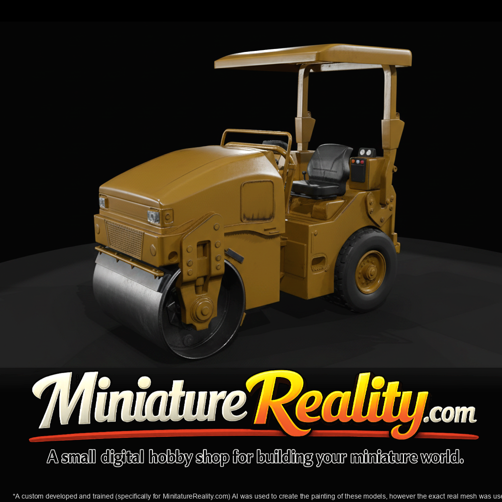 Compact Tandem Vibratory Road Roller miniature, three-quarter view