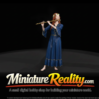 1970s Hippie Flutist miniature, three-quarter view — thumbnail 3
