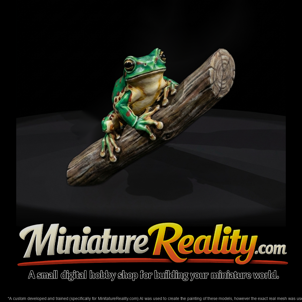 stylized-tree-frog-on-branch-diorama-miniature-451590