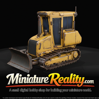 Compact Modern Bulldozer miniature, three-quarter view — thumbnail 3