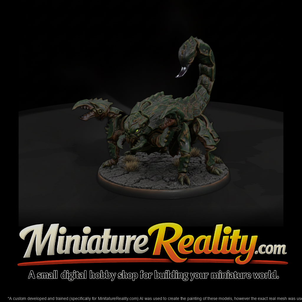 Venom Sting Scorpion Beast miniature, three-quarter view