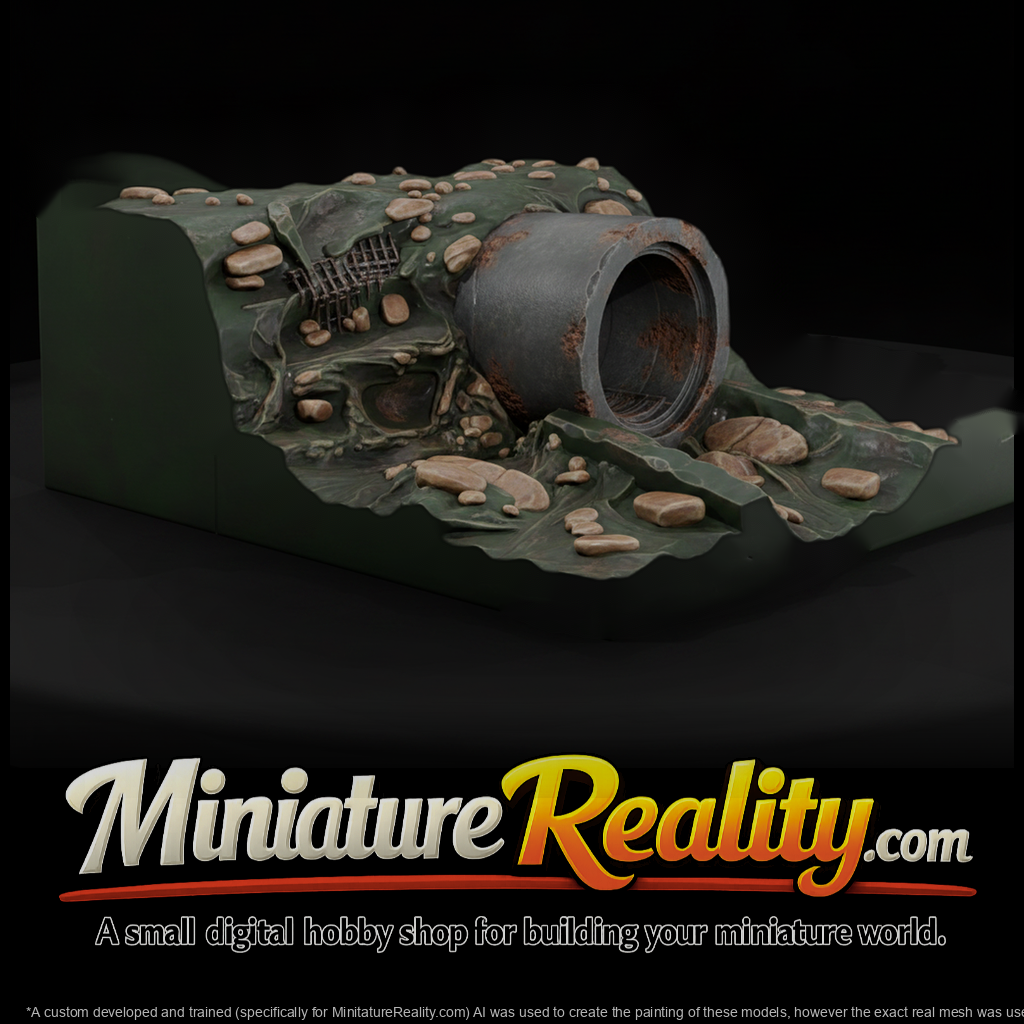 Detailed Culvert Terrain Diorama 3D Print Model Mx