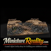 Washed-Out Road Gap Terrain miniature, three-quarter view — thumbnail 1