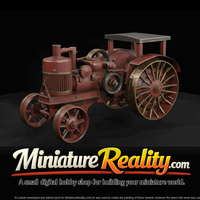 Antique Steam Tractor (Traction Engine) miniature, three-quarter view — thumbnail 3