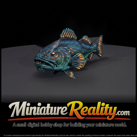 Stylized Deep-Sea Predator Fish