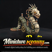 Iron Serpent - Nightmare Clockwork Creature miniature, three-quarter view — thumbnail 3