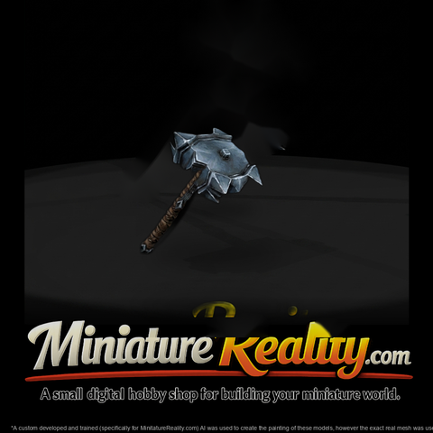 Spiked Fantasy War Hammer — Weapon