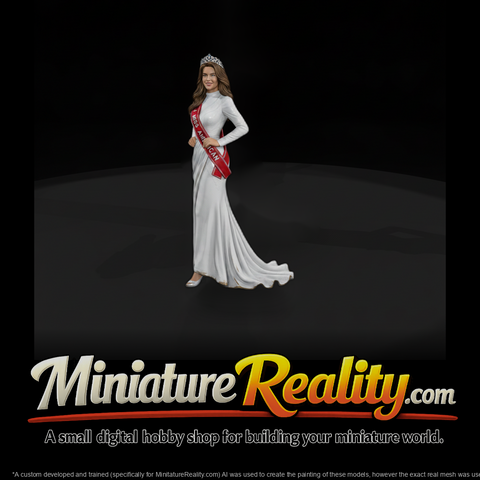 Beauty Pageant Contestant in Gown
