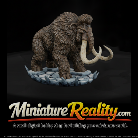 Woolly Mammoth on Icy Ground