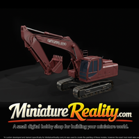 Hyundai R220LC-9S Excavator miniature, three-quarter view — thumbnail 2