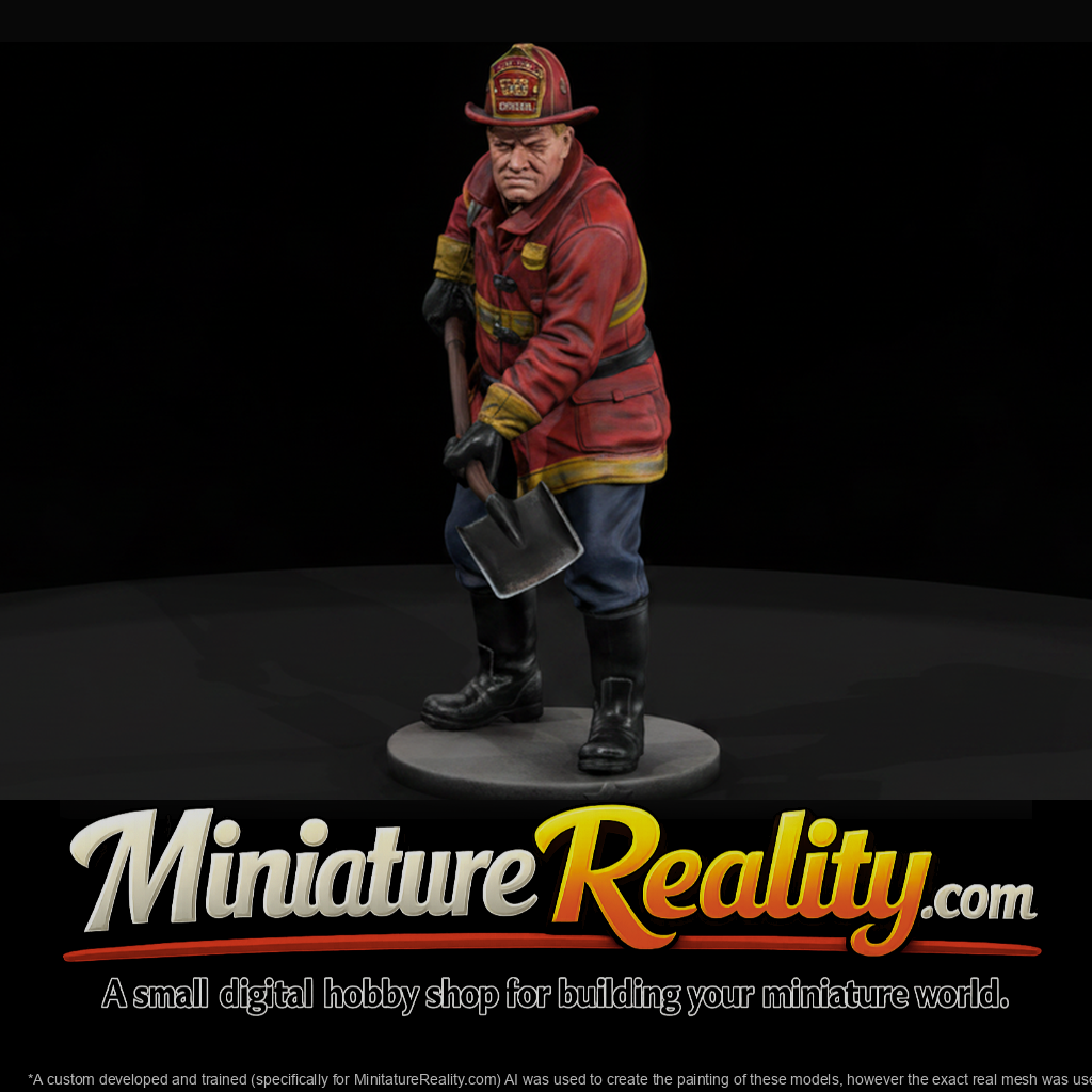1950s Fireman with Salvage Shovel