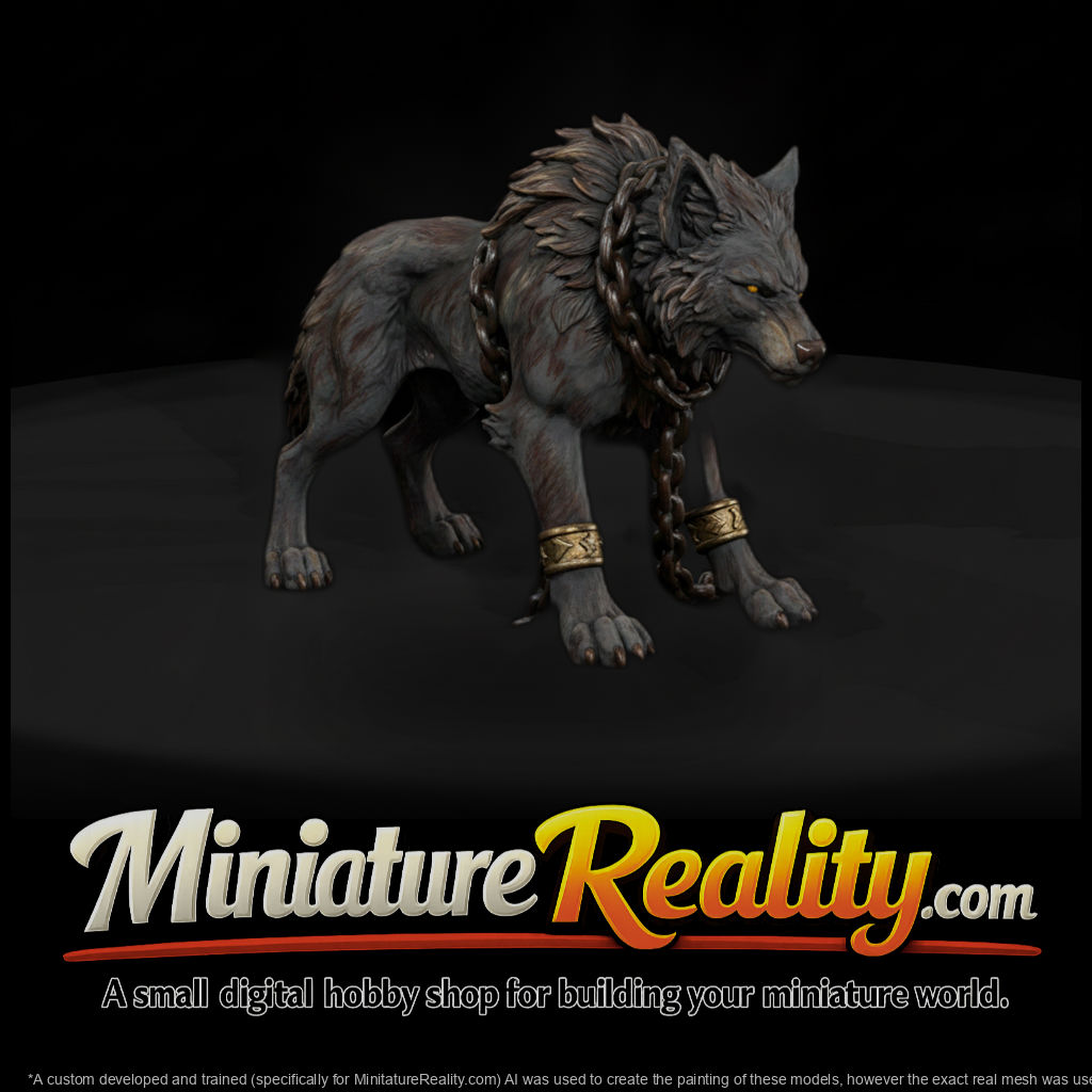 Myth 0325 Mythology Fenrir Miniature Figure