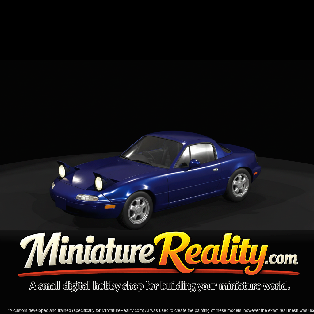 Mazda MX-5 Miata 1989 miniature, three-quarter view