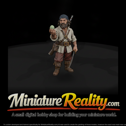 Hist 0238 Caribbean Buccaneer Miniature Figure