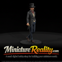 Victorian Gentleman in Top Hat with Cane — thumbnail 1
