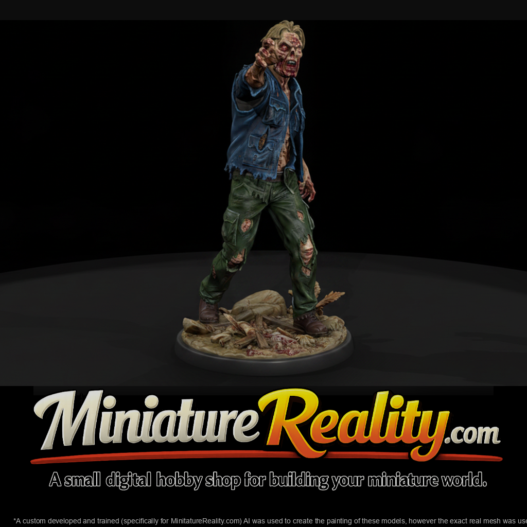 Zombified Hunter in Torn Denim Vest