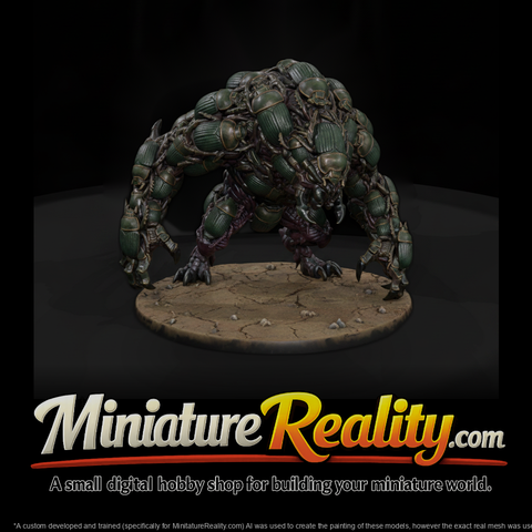 Tomb Beetle Swarm Beast miniature, three-quarter view