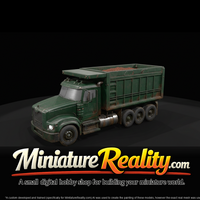 2009 Mack Titan 4-Axle Dump Truck miniature, three-quarter view — thumbnail 2