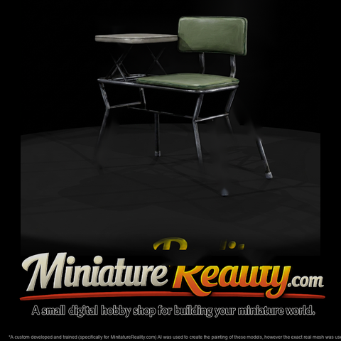 Modern Minimal Student Desk Chair with Tablet Arm