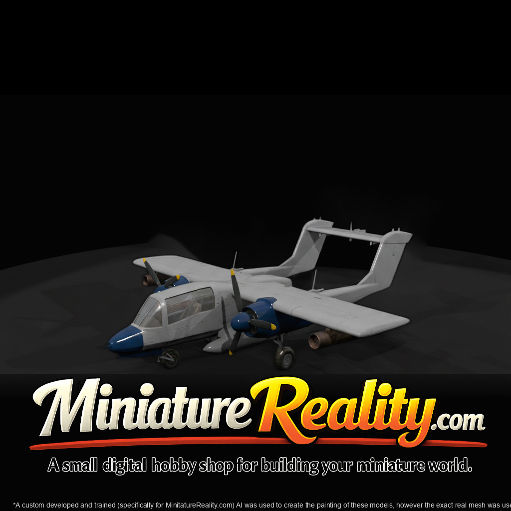 North American Rockwell OV-10 Bronco miniature, three-quarter view