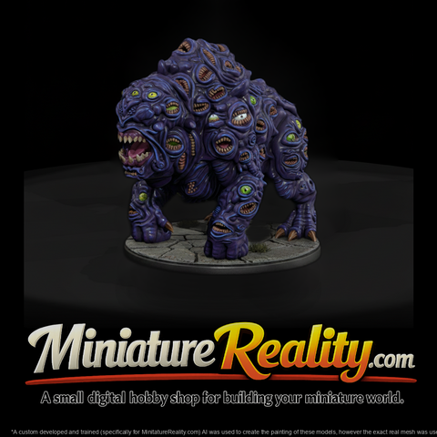 Stylized Many Faced Horror Hound 3D Miniature 3Ro5