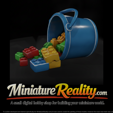 Mr Toyprops 100 001 007 Toy Brick Pile With Bucket