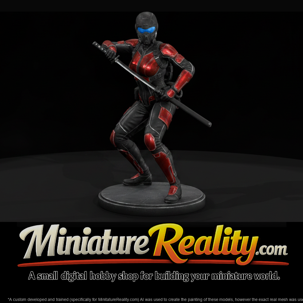 Cyber Ninja with Drawn Blade
