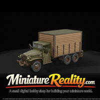 GMC 353 Military Box Truck miniature, three-quarter view — thumbnail 3