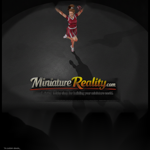 Cheerleader Jumping with Pom-Poms