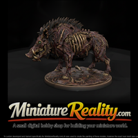 Rot Hide Carrion Boar miniature, three-quarter view — thumbnail 1