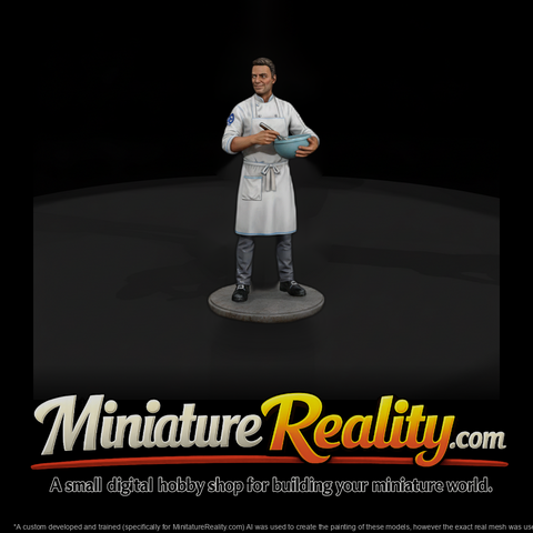 TV Cooking Show Chef with Bowl