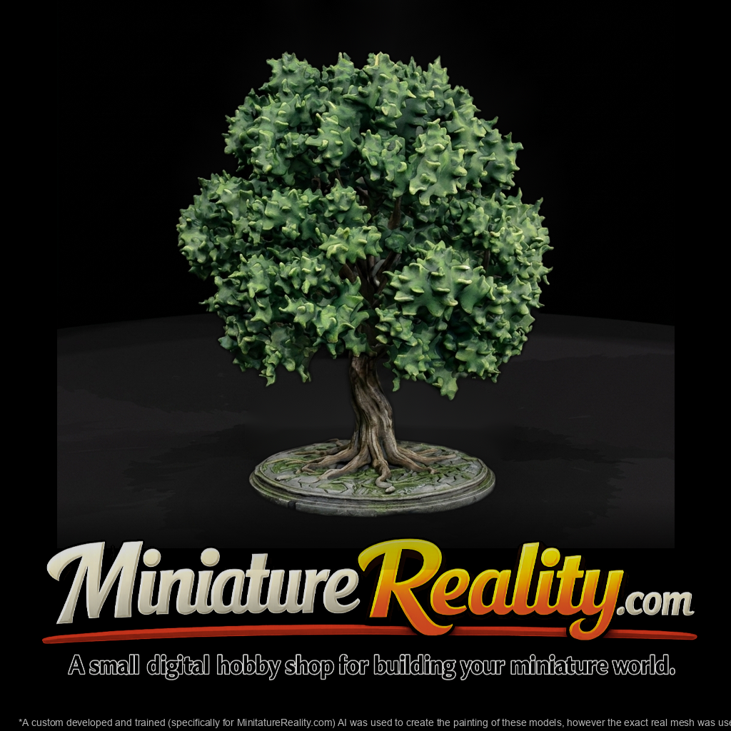 Stylized Tree on Round Base