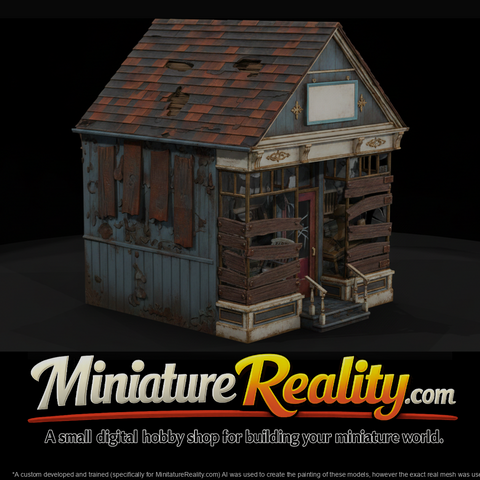Boarded-Up Small Town Storefront